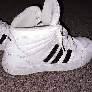 Adidas high top white shoes